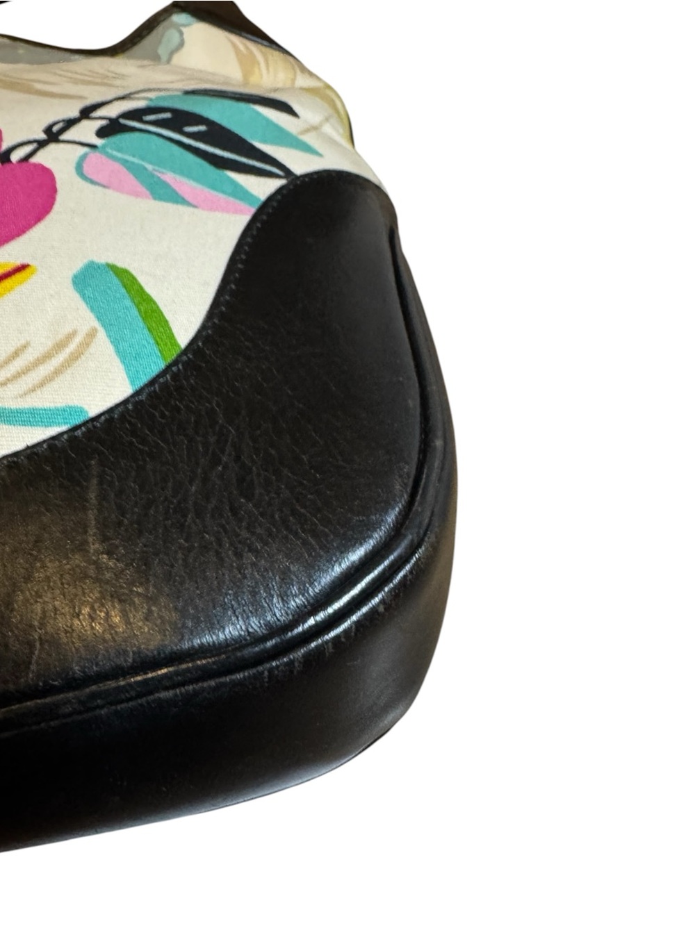 Gucci Tom Ford Multicolor Floral Print & Black Leather Jackie Hobo Shoulder Bag - Picture 13 of 16